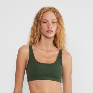 Aritzia TNA Dark Green Bra Top in XS.